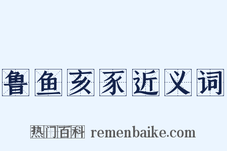 鲁鱼亥豕近义词是什么意思的图片